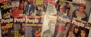 13 vintge People Weekly Magazines